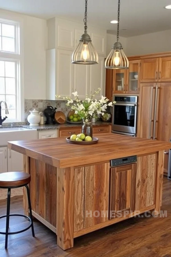 Vintage Doors Rustic Kitchen Island