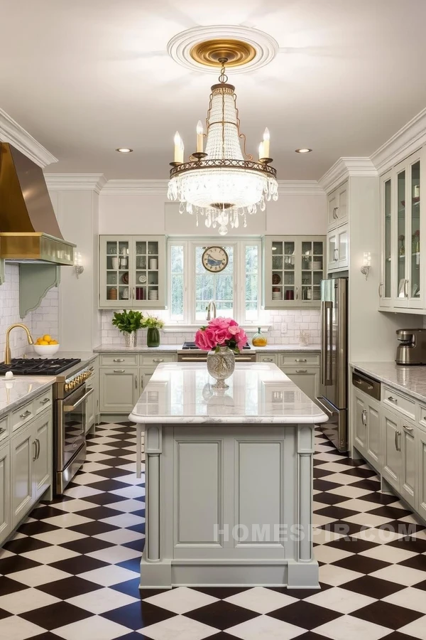 Vintage Glam Meets Modern Kitchen