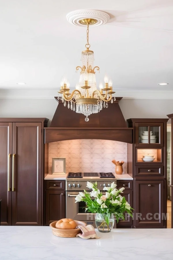 Vintage-Inspired Lighting in Modern Kitchen