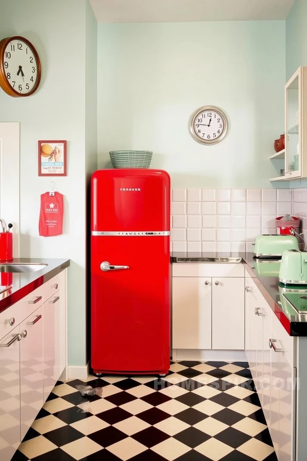 Vintage Kitchen with Classic Chrome Accents