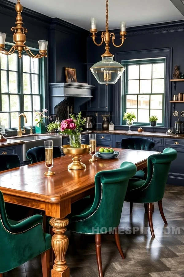 Vintage Lighting in a Modern Victorian Kitchen