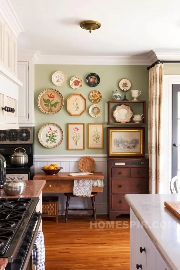 Vintage Prints Adorning Colonial Walls