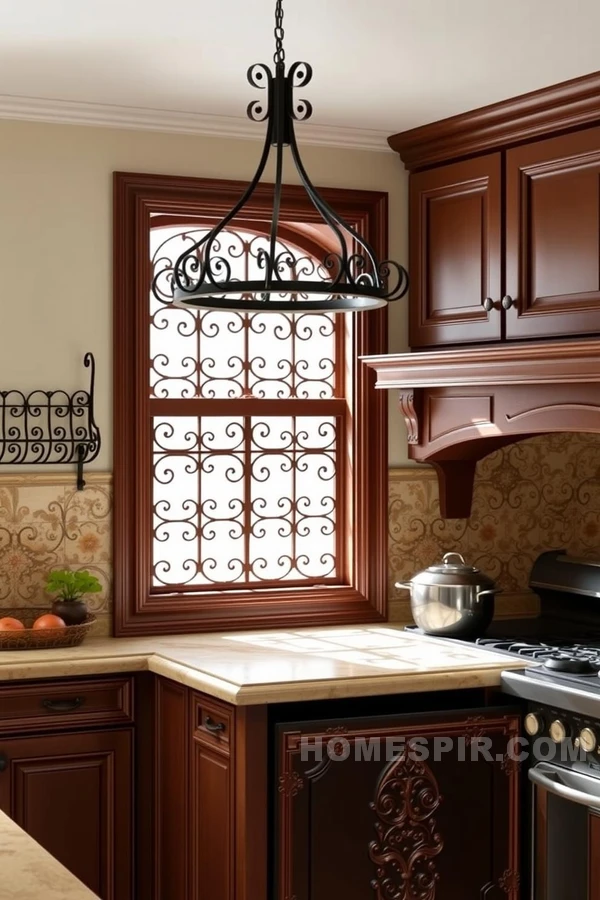 Vintage Stove and Copper Accents in Victorian Kitchen