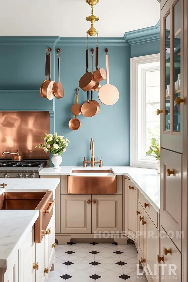 Vintage Victorian Kitchen with Copper Elements