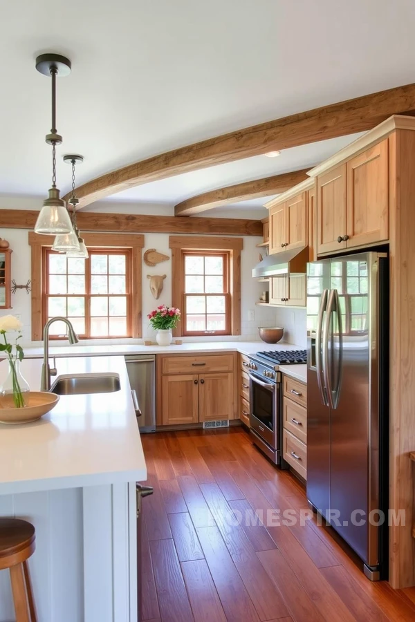 Vintage Wood and Steel Harmony Rustic Kitchen