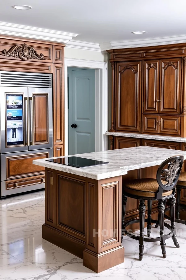 Walnut Cabinets and Tech Innovation in Kitchen