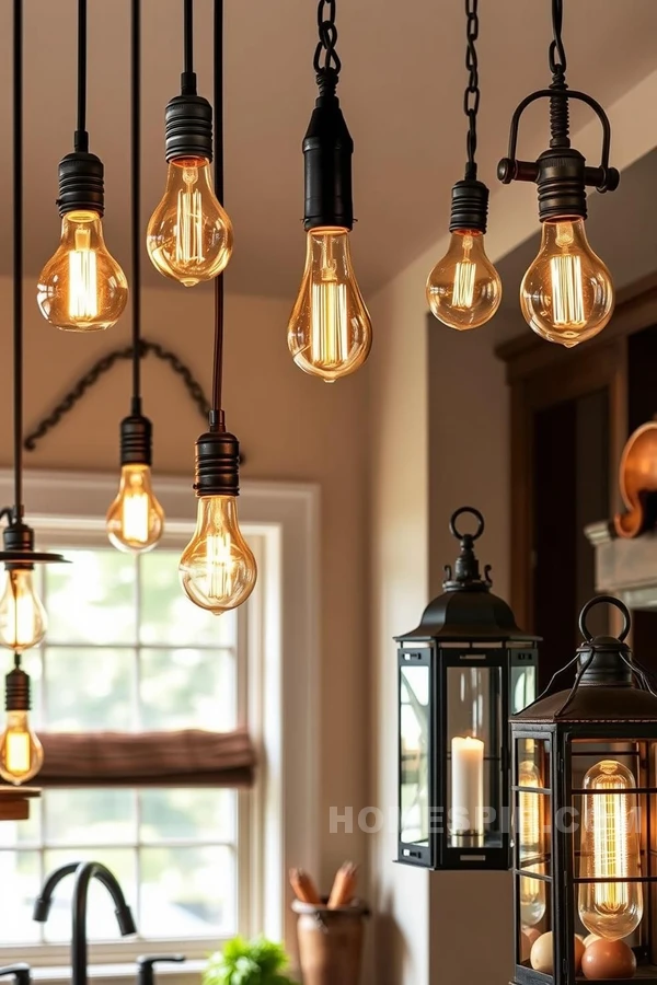 Warm and Inviting Rustic Kitchen Lights