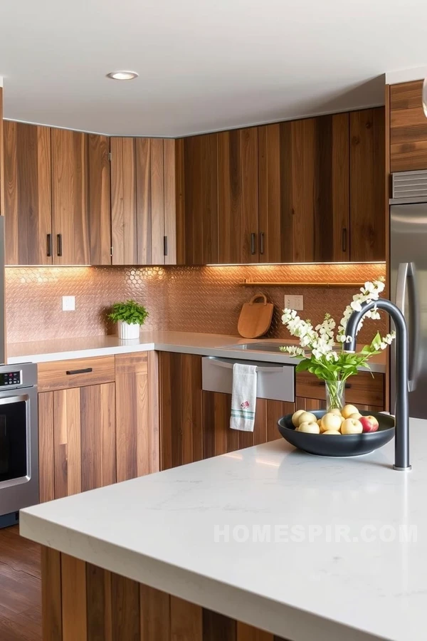 Warm Modern Kitchen with Texture