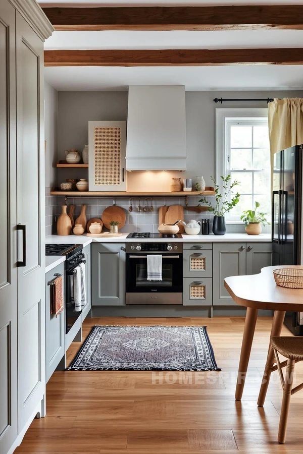 Warm Textures in Inviting Scandinavian Kitchen