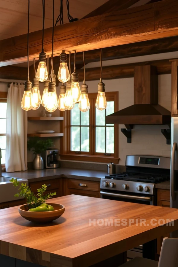 Warm Timber Beam Lighting Solution