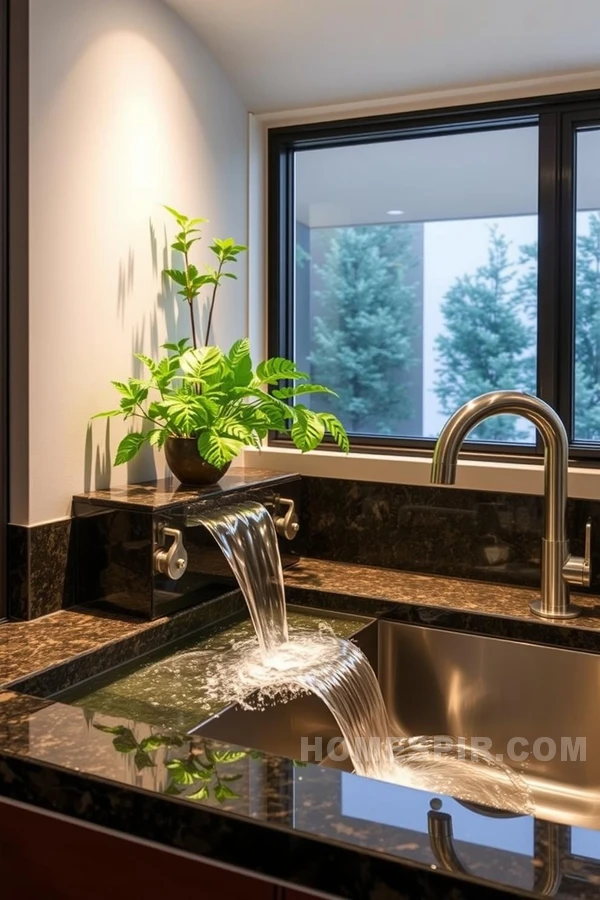 Waterfall Feature Zen Sink Design