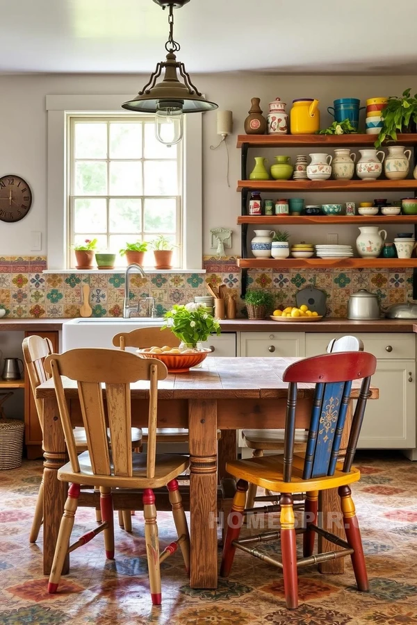 Whimsical Artisan Kitchen with Reclaimed Wood Elements