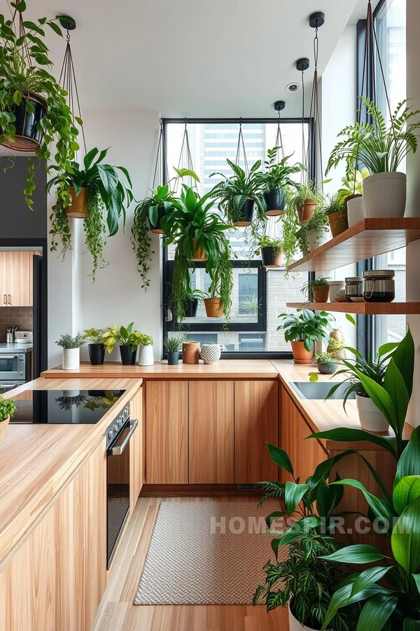 Wood and Earth Tone Urban Kitchen Setting