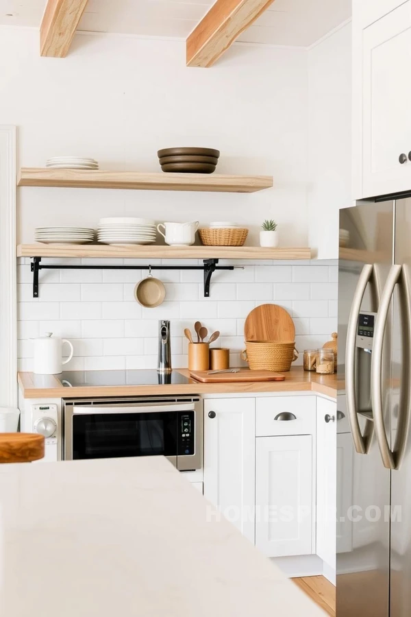 Woven Basket Storage in Cottage Kitchen