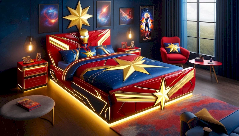 Captain Marvel Inspired Bedrooms Homespir Featured