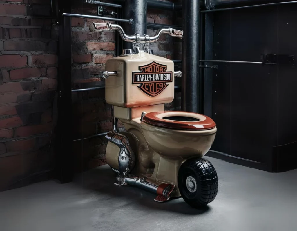 Harley-Davidson Inspired Toilets Commode