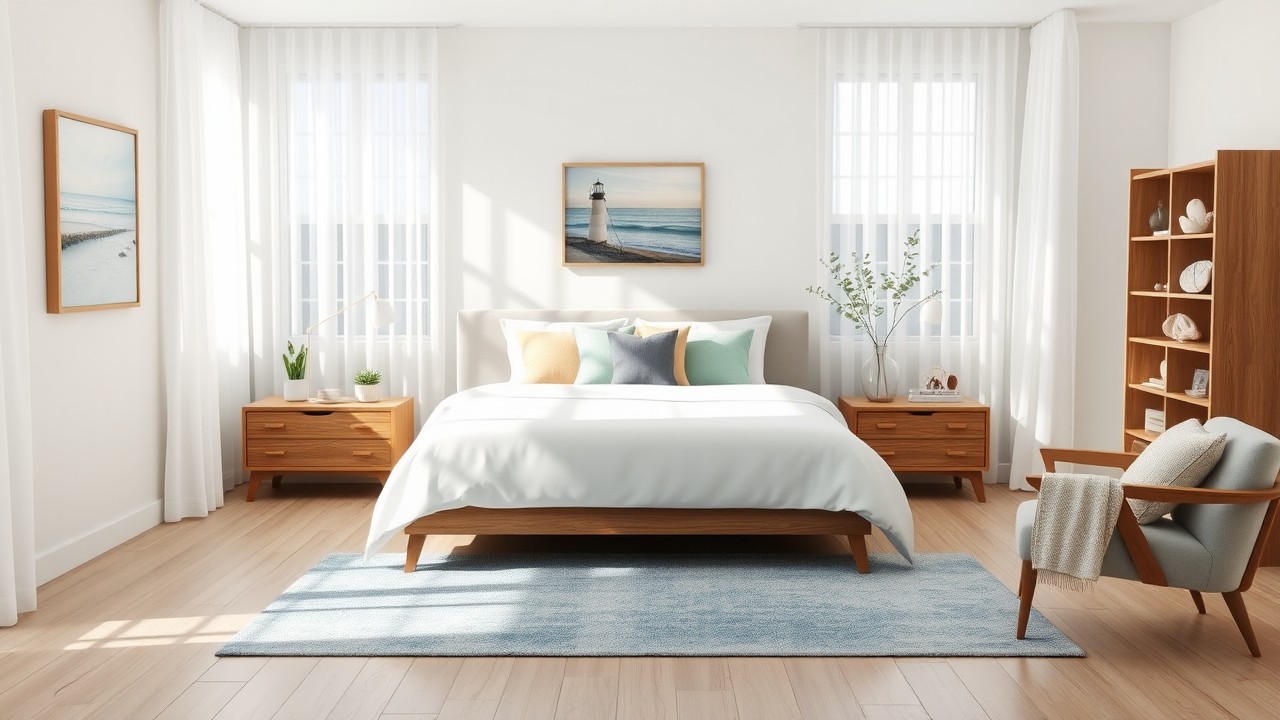 Bloxburg Coastal House Bedroom Interior