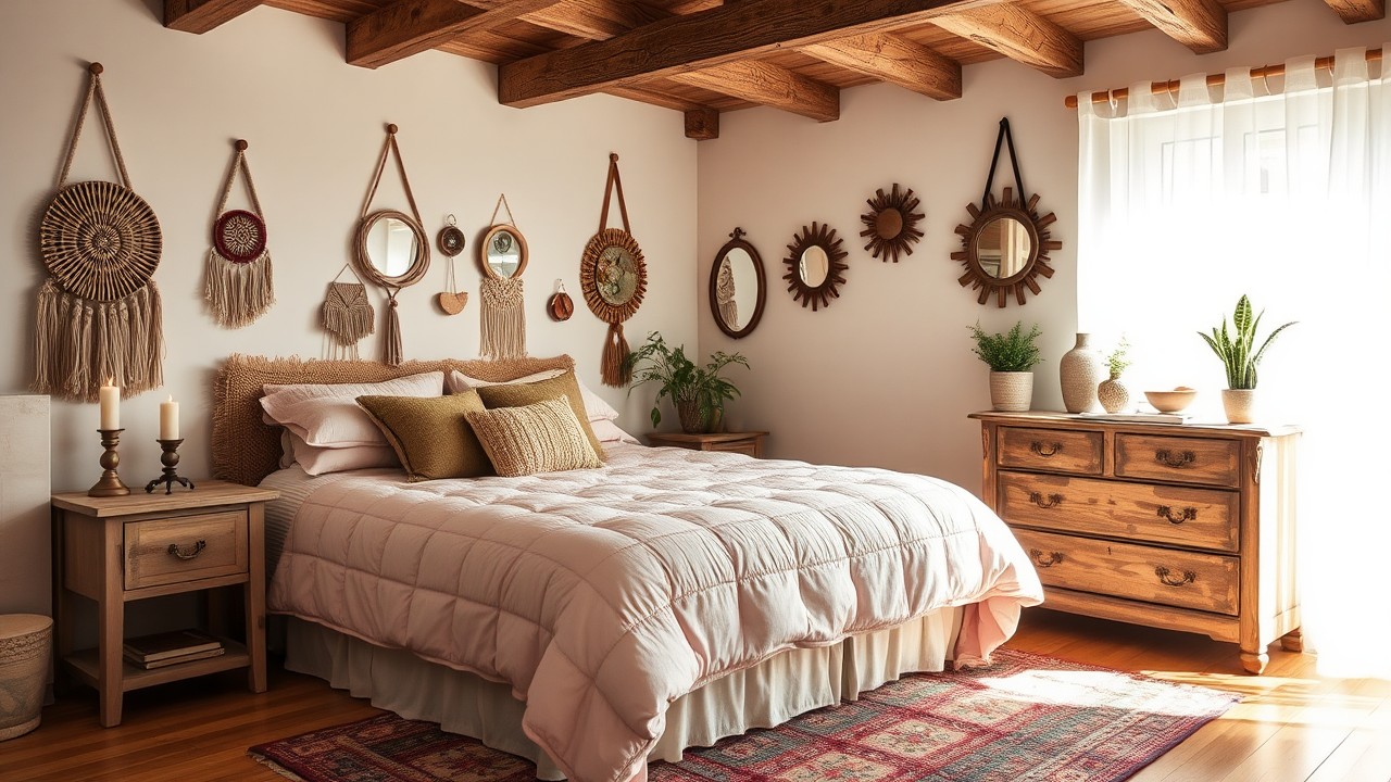 Boho Farmhouse Bedroom Decor