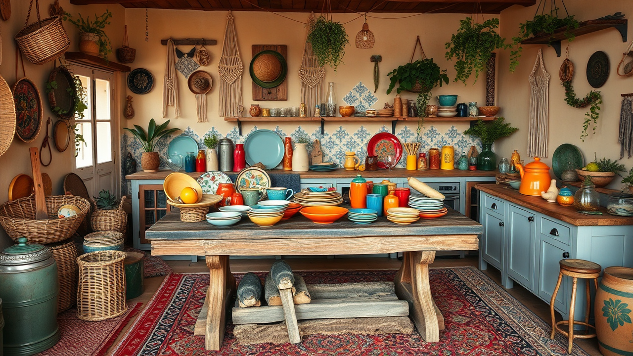 Boho Kitchen Decor: How to Mix and Match Colors and Textures