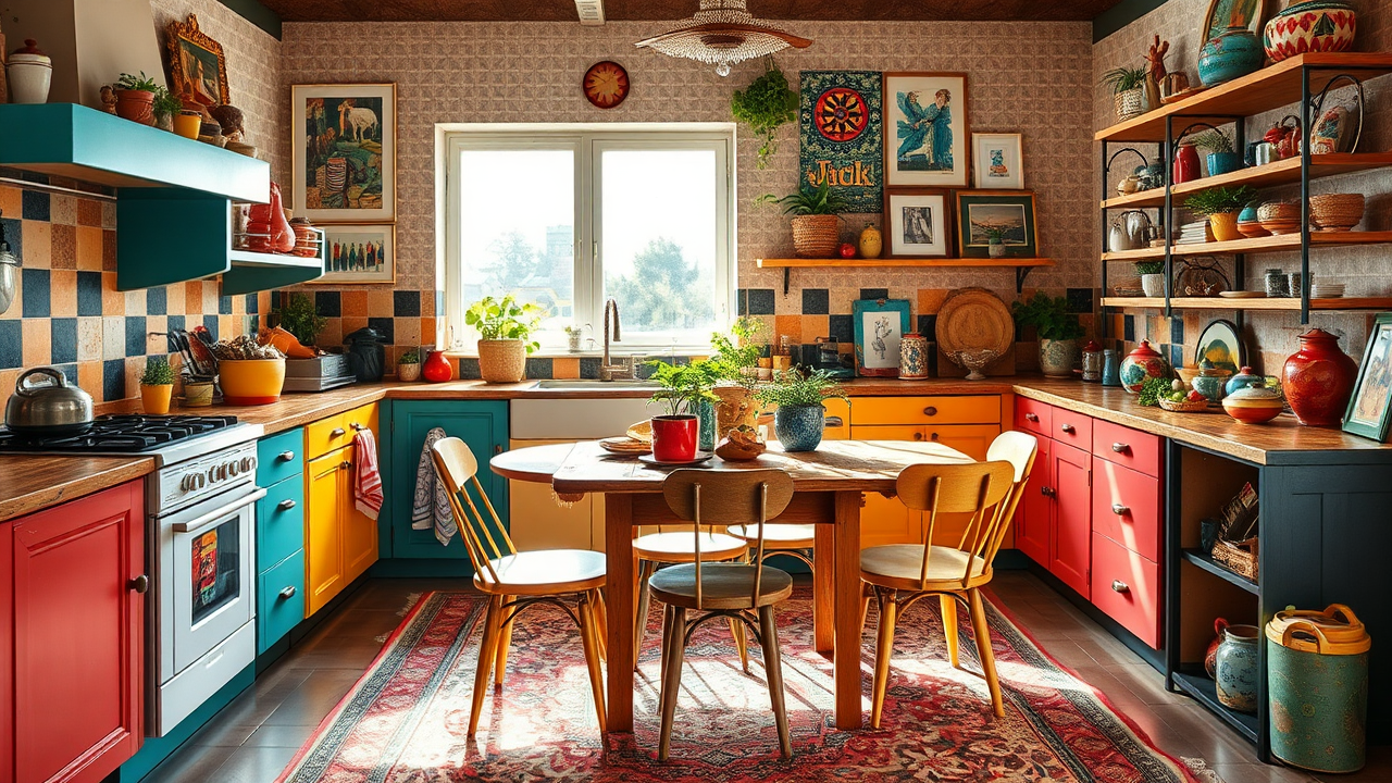 Bold and Colorful: Create an Eye-Catching Eclectic Kitchen