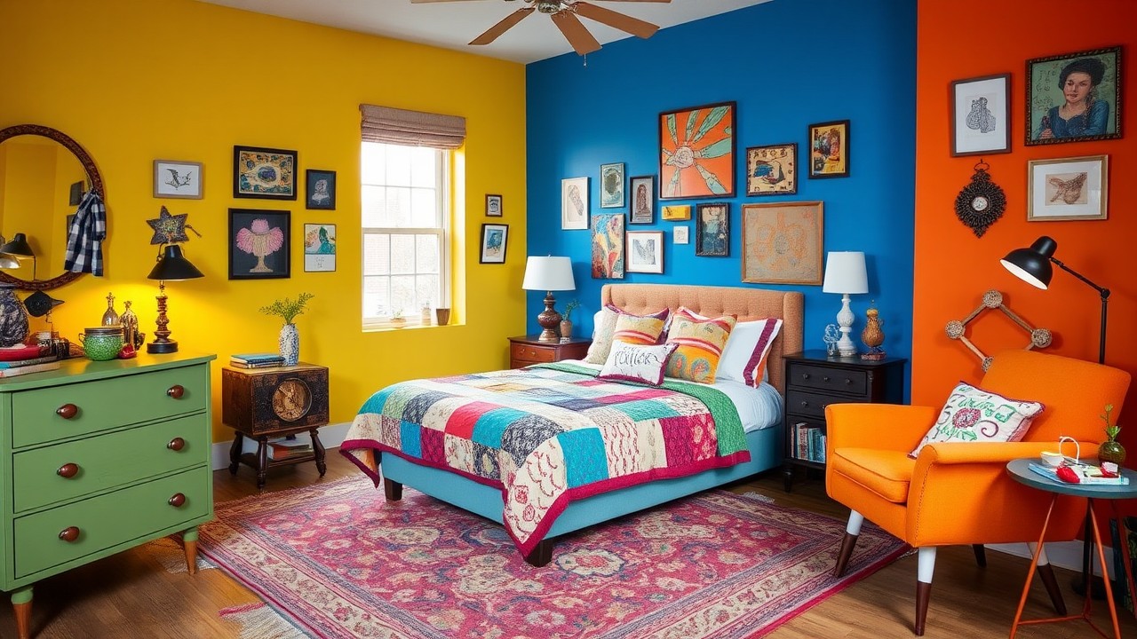 Bold and Colorful Eclectic Bedrooms