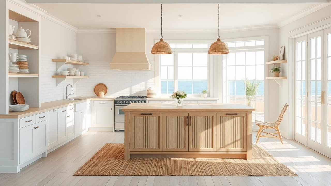 Creating a Breezy Beach House Kitchen with Light Colors