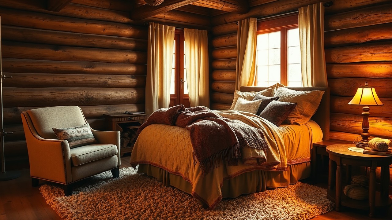 Creating a Cozy Log Home Bedroom