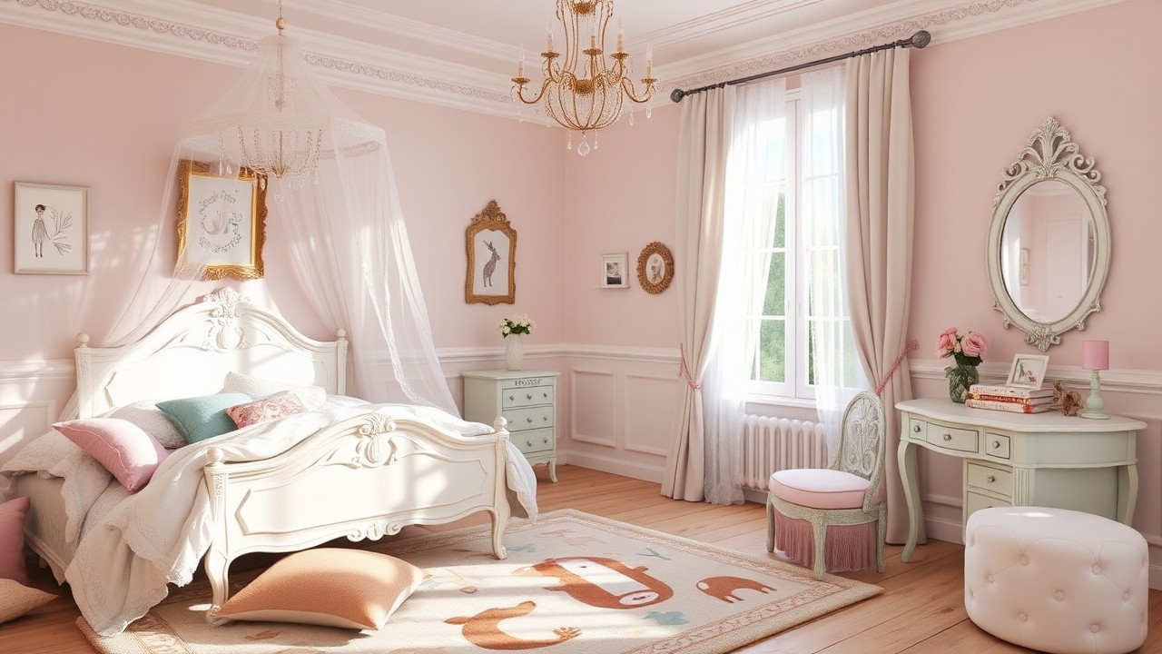 French Style Bedroom for Teens and Kids