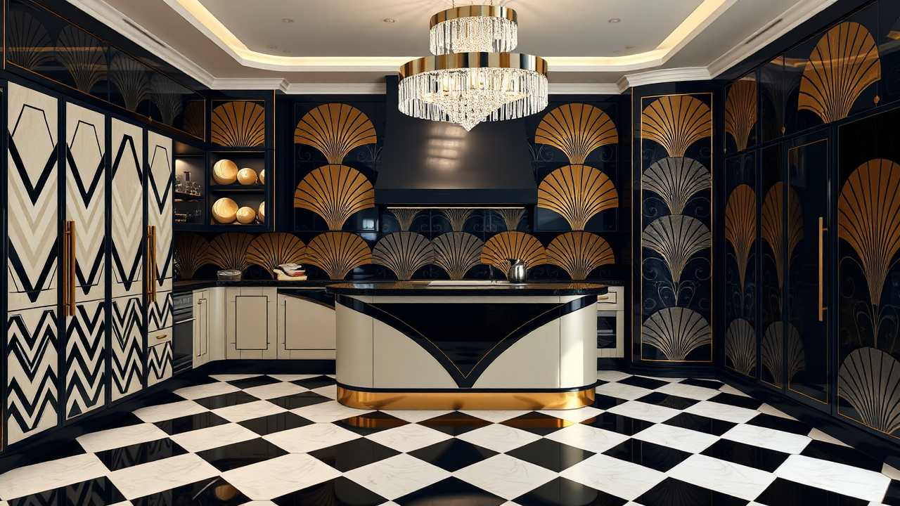 Geometric Patterns: The Heart of Art Deco Kitchen Design