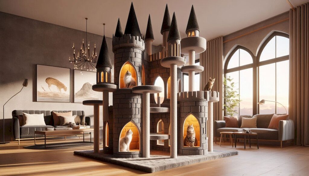 Hogwarts Castle Cat Play Trees Homespir