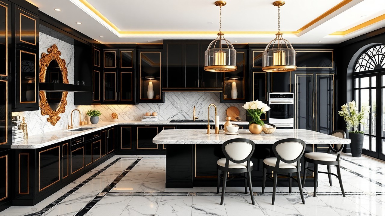 How to Bring Glamour with Art Deco Kitchen Designs