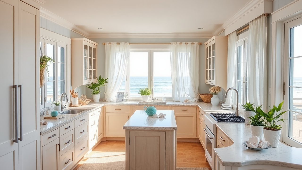 How to Use Soft Blues and Natural Elements in a Coastal Kitchen