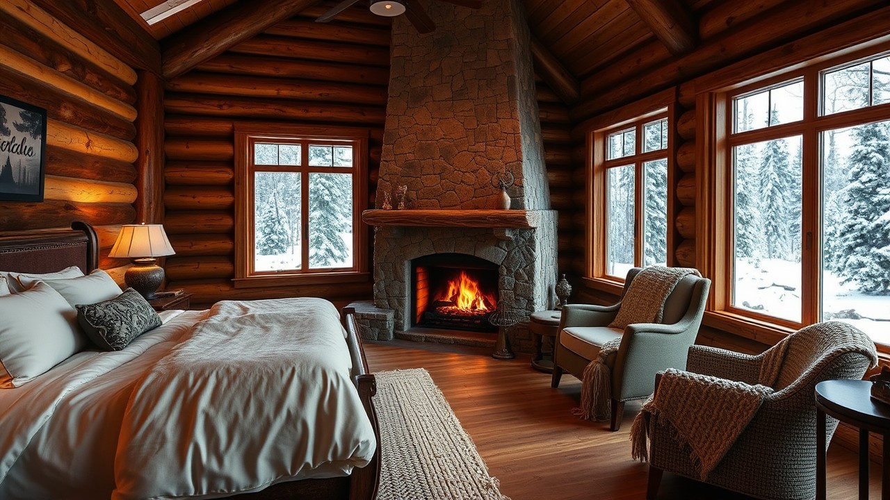 Incorporating Fireplaces in Log Home Bedrooms