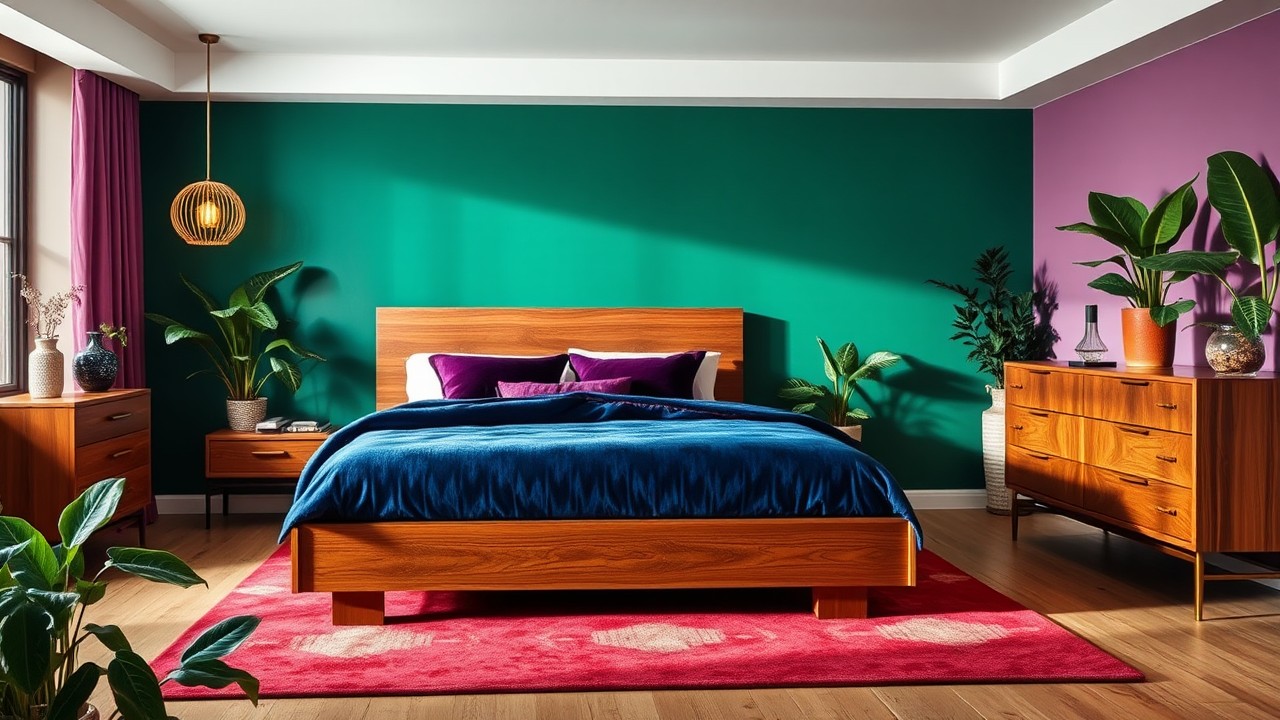 Jewel Tone Mid-Century Modern Bedroom Inspirations