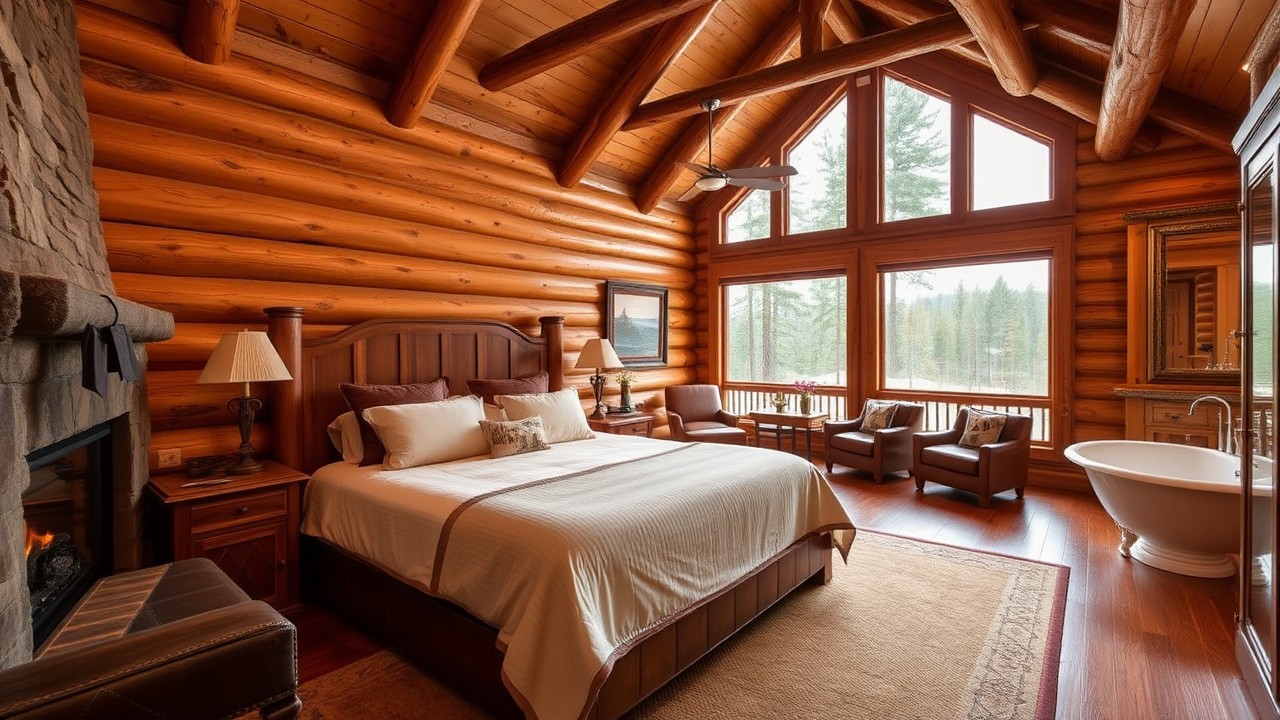 Master Suite Ideas for Log Homes