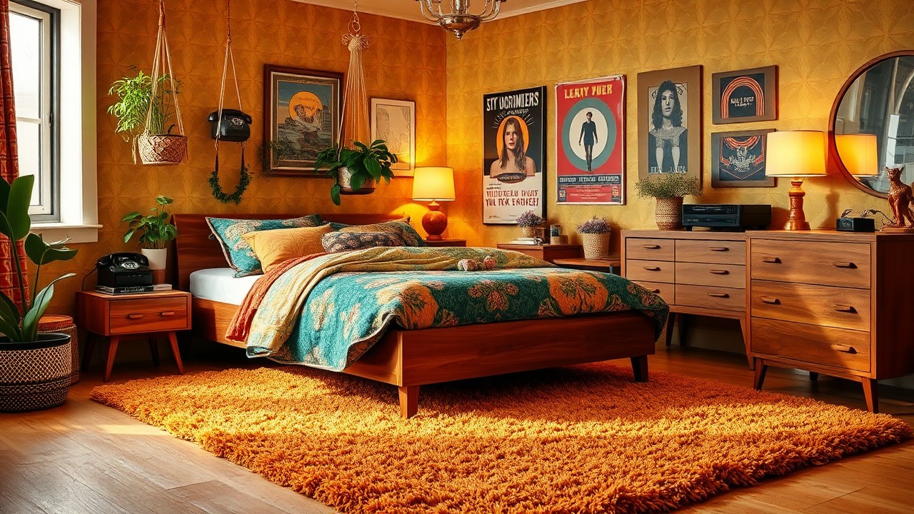 Retro Eclectic Inspired Bedrooms