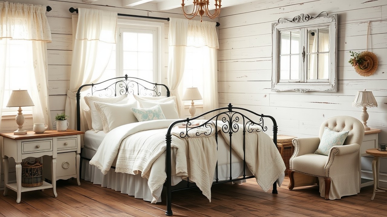 Shabby Chic Farmhouse Bedroom Ideas