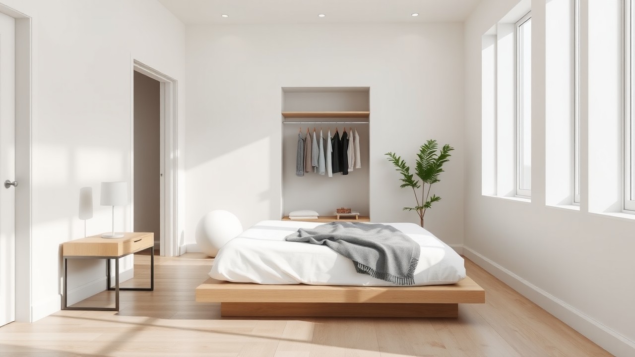 Small Minimalist Bedroom Ideas for a Clutter-Free Space