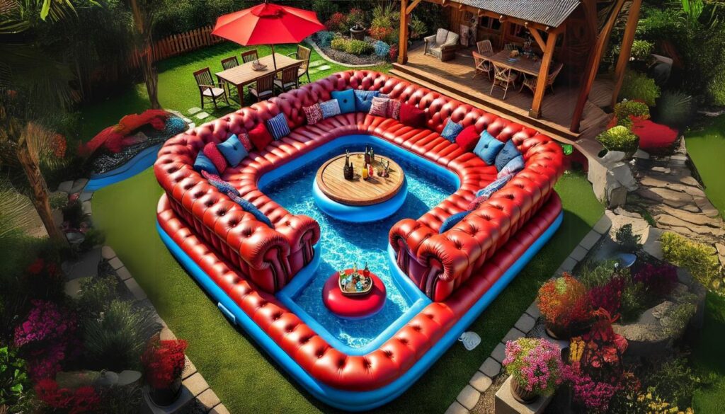 Sofa Shaped Inflatable Pools HomeSpir