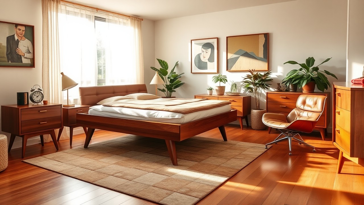 Vintage Mid-Century Bedroom Design Ideas