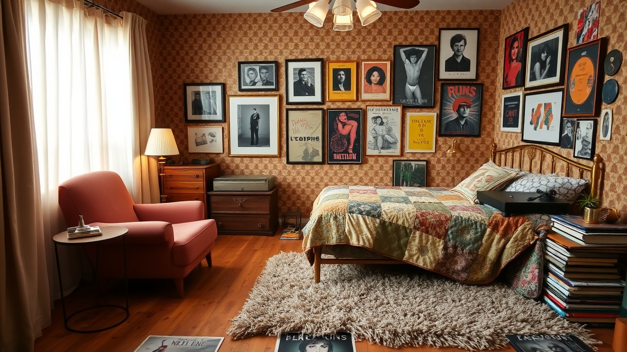 Vintage and Retro Eclectic Bedrooms