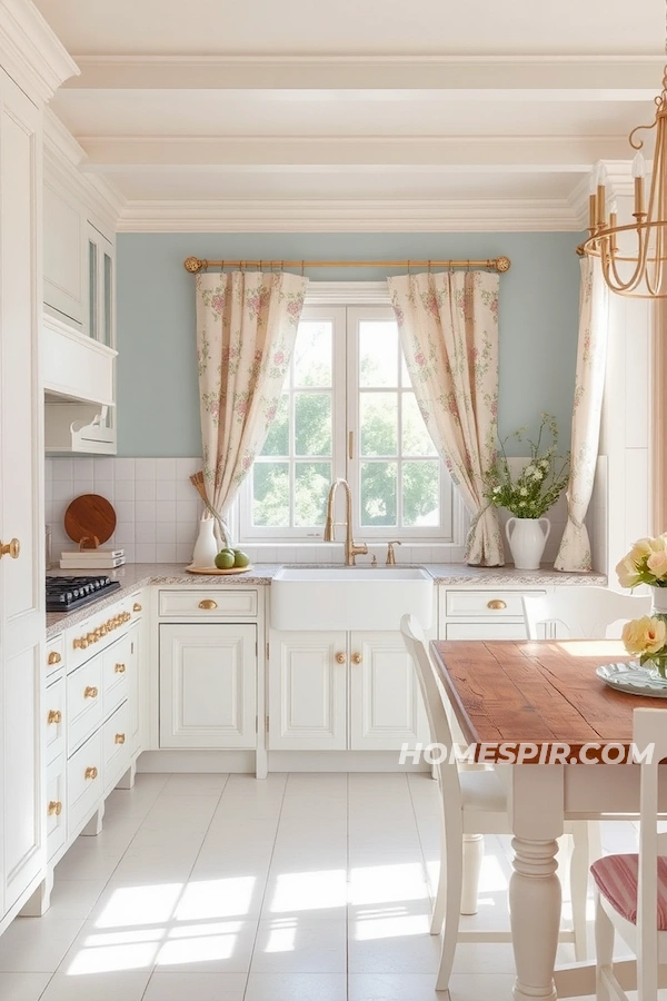 Airy French Kitchen with Soft Palettes