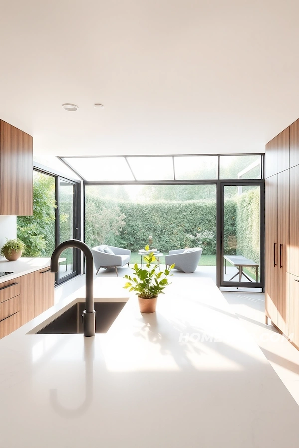 Airy Kitchen with Greenery