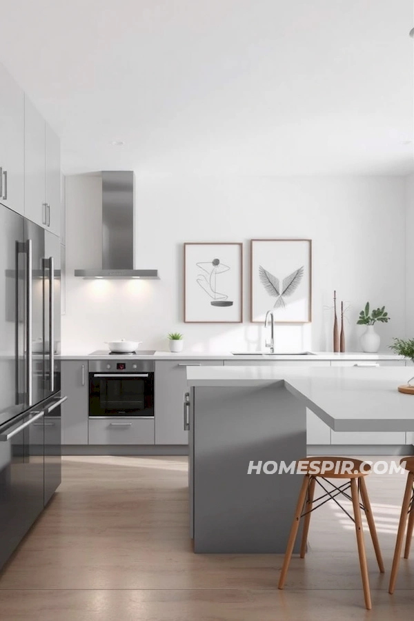 Airy Minimalist Kitchen with Subtle Lighting