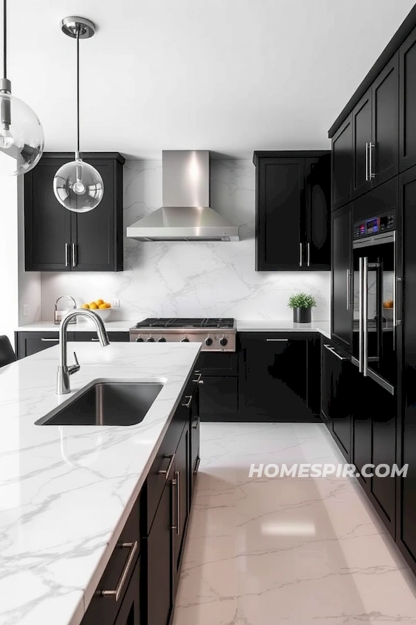 All-White and Black Kitchen Palette