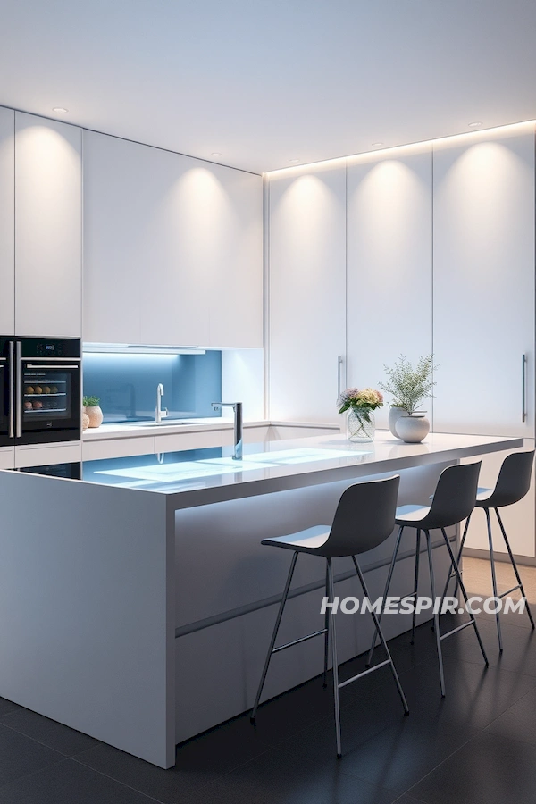 Ambient Lighting Futuristic Kitchen