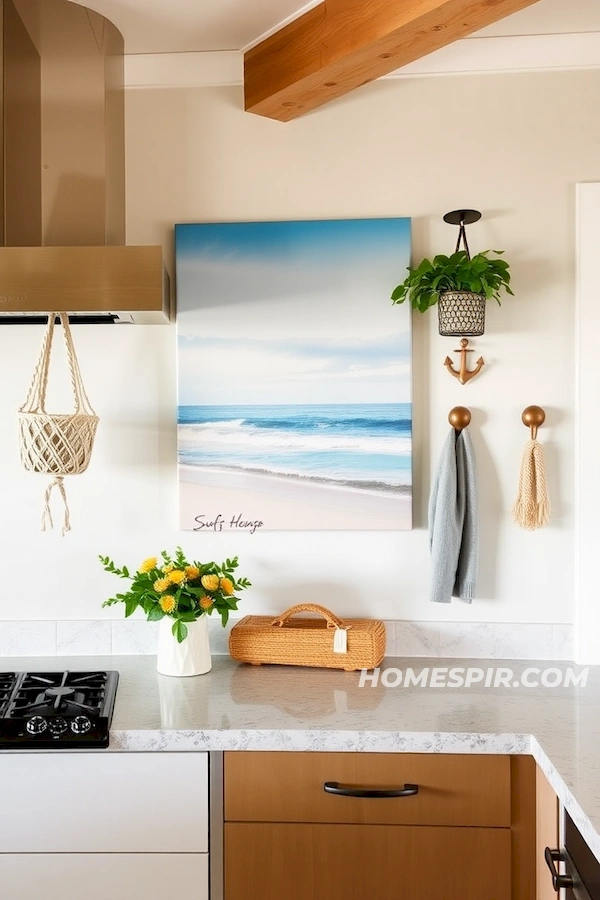 Anchor Hooks and Beach Art in Coastal Interior