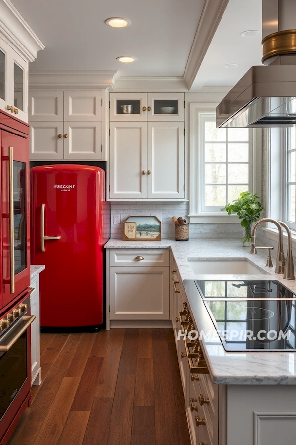 Antique Brass Finishes in Modern Kitchen