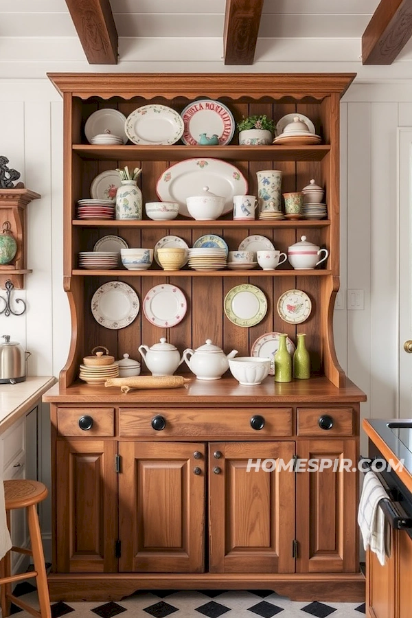 Antique Hutch in Whimsical Kitchen Setting