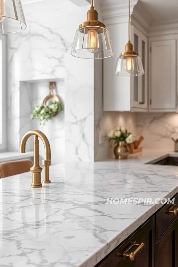 Art Deco Inspired Marble Kitchen Design